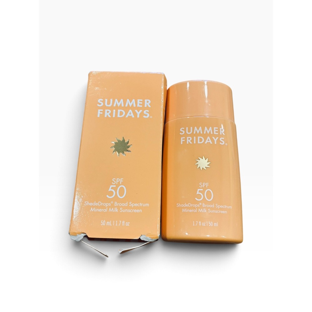 Summer Fridays ShadeDrops SPF 50 Mineral Milk Sunscreen 50ml New in Box